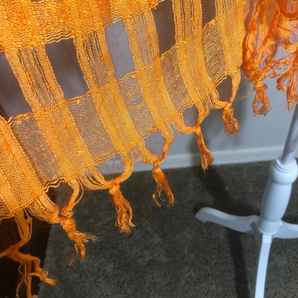 🧡  Vintage Cutwork Scarf | Timeless Artistry & Elegant Detail